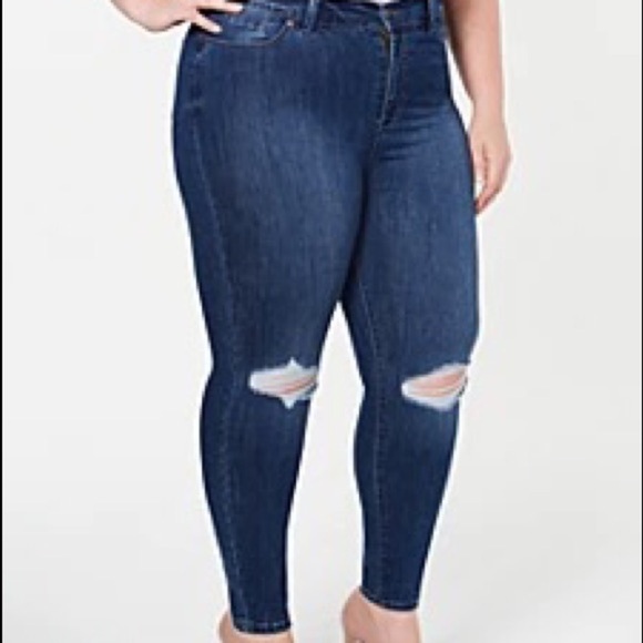 Celebrity Pink High-Rise Distressed Ankle Skinny Jeans - Picture 1 of 10
